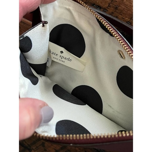 Kate Spade plum/maroon colored wristlet/clutch - Picture 9 of 11
